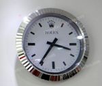 Rolex Datejust Model Wall Clock/White Face/Silver Fluted Bezel/Rolex wall clock